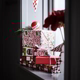 VINTERFINT Gift wrap, roll, mixed patterns red/pink, 9.84x2.30 '/22.60 sq feet