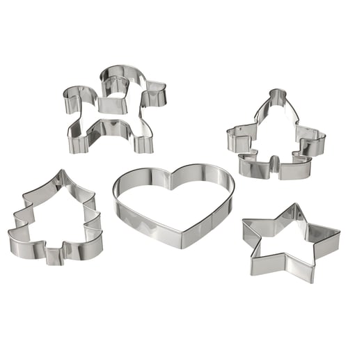 VINTERFINT pastry cutter, set of 5, mixed shapes stainless steel IKEA