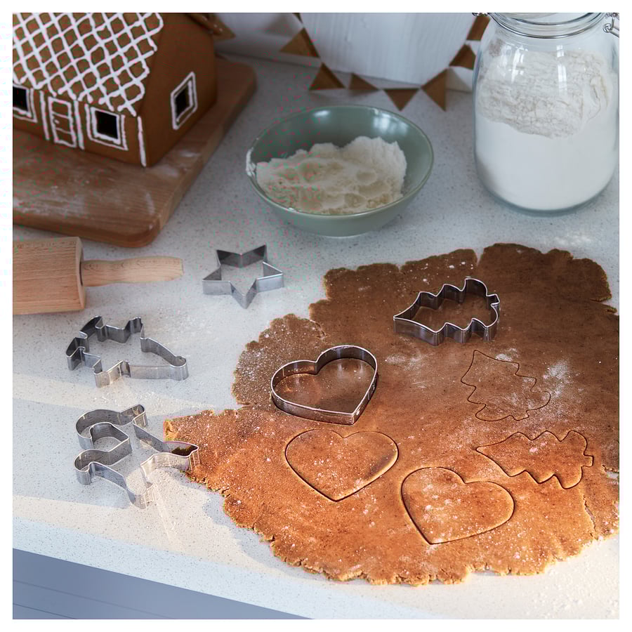 VINTERFINT pastry cutter, set of 5, mixed shapes stainless steel IKEA