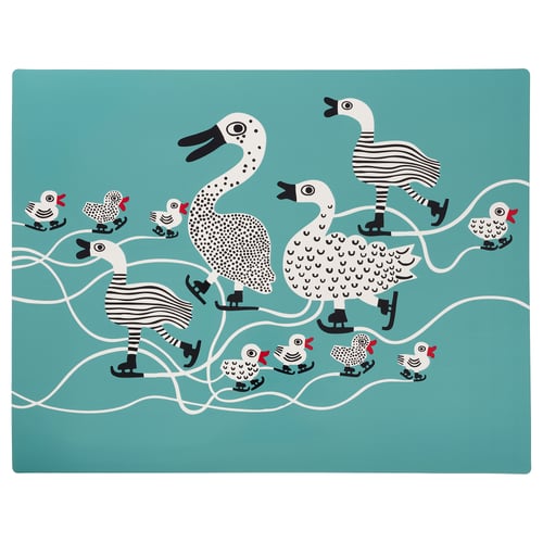 VINTERFINT Place mat, winter turquoise, 17 ¾x13 ¾ "
