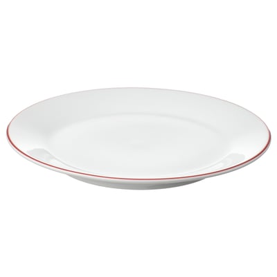 VINTERFINT Side plate, white/red, 8 "