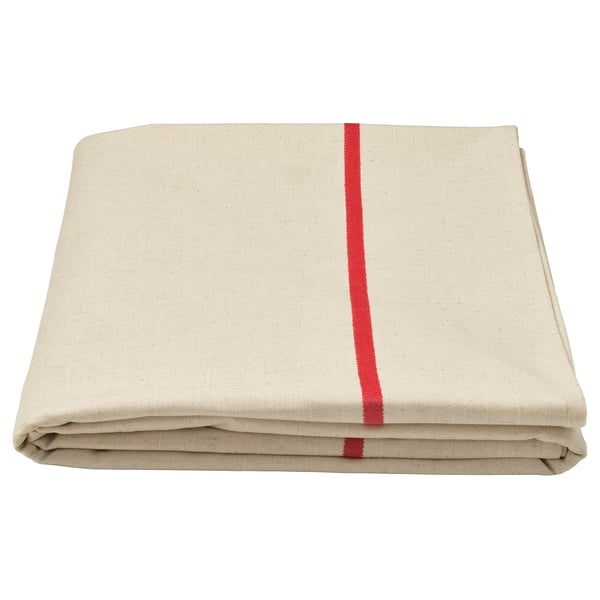 VINTERFINT Tablecloth, off-white/red, 57x126 "