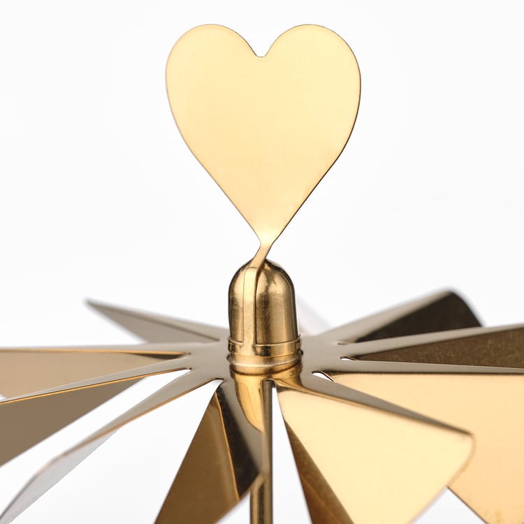 VINTERFINT Tealight holder, gold, 7" IKEA