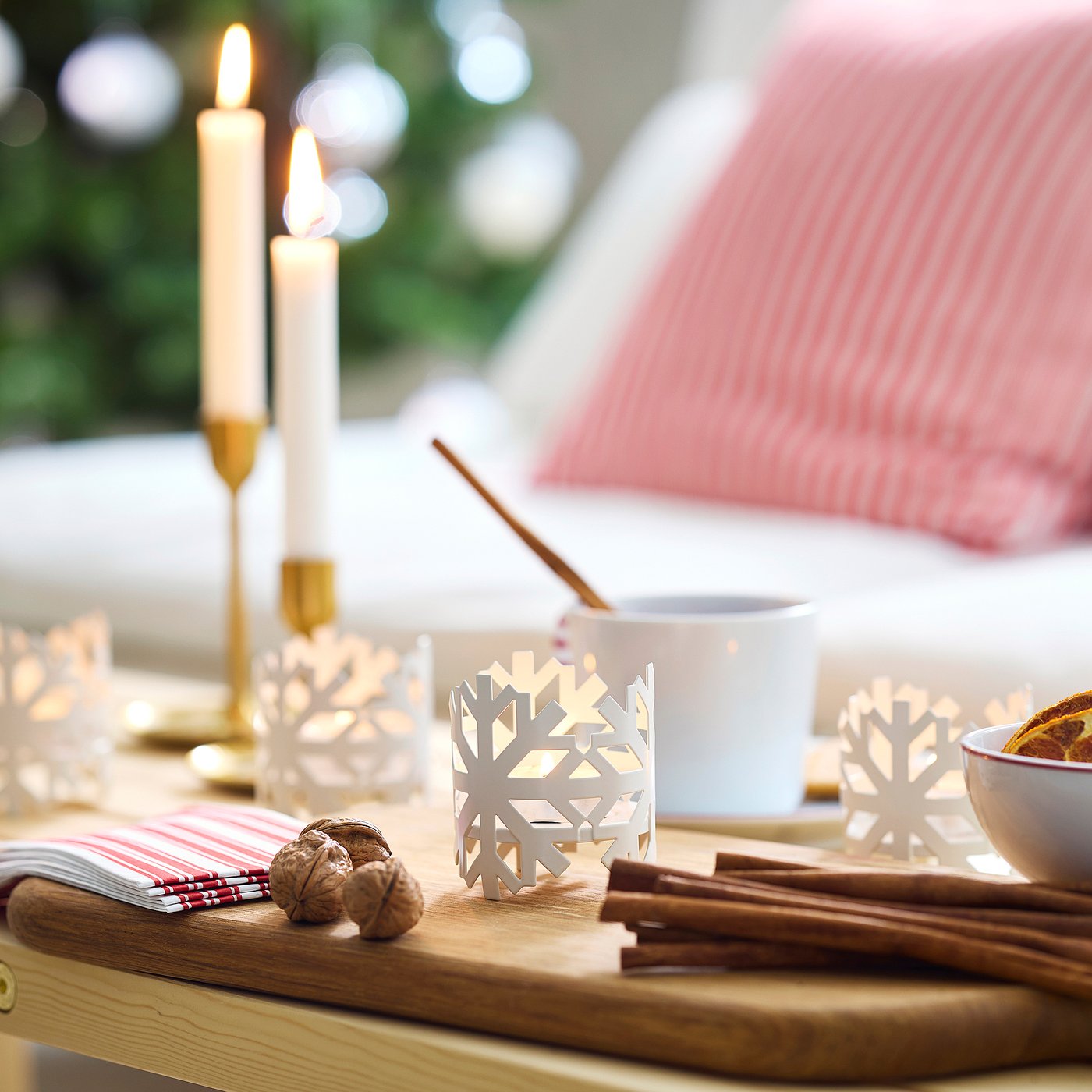 Tealight holder, white 3