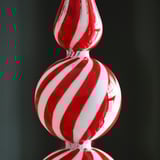 VINTERFINT Top spire, glass red/white, 11 "