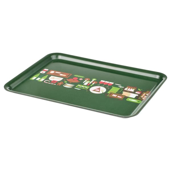 VINTERFINT Tray, green, 15x11 "