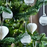 VINTERFINT Tree ornament, bauble clear glass/white, 2 ¼ "
