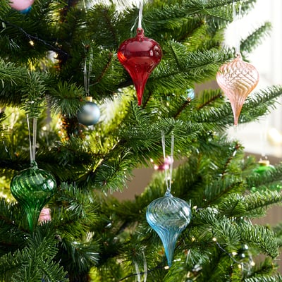 VINTERFINT Tree ornament, bauble glass/mixed colors, 2 ¼ "