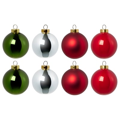 VINTERFINT Tree ornament, bauble glass/mixed colors, 2 ¼ "
