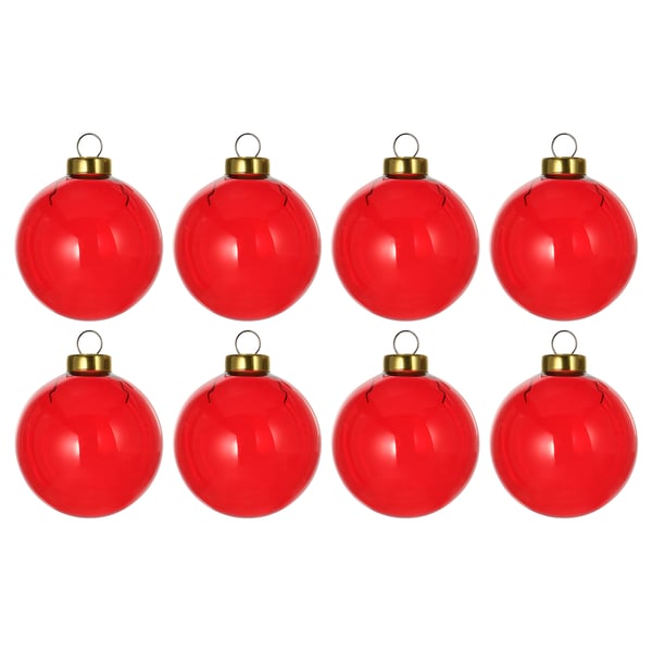 VINTERFINT Tree ornament, bauble glass/red, 2 ¼ "