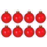 VINTERFINT Tree ornament, bauble glass/red, 2 ¼ "