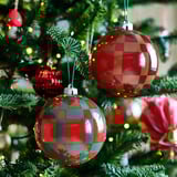 VINTERFINT Tree ornament, bauble red/green, 6 "