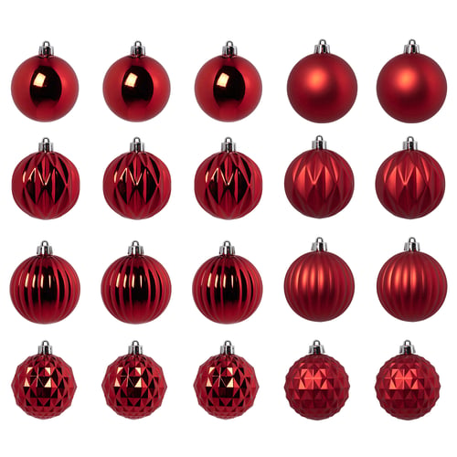 VINTERFINT Tree ornament, bauble red, 2 ¾ "