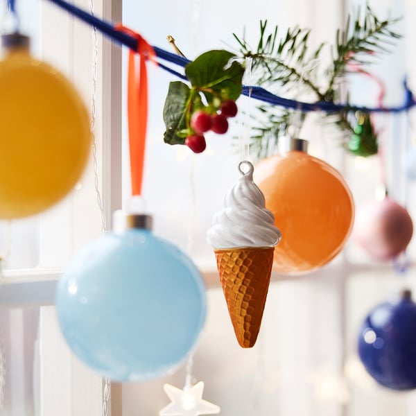 VINTERFINT Tree ornament, ice cream, 4 1/2 "