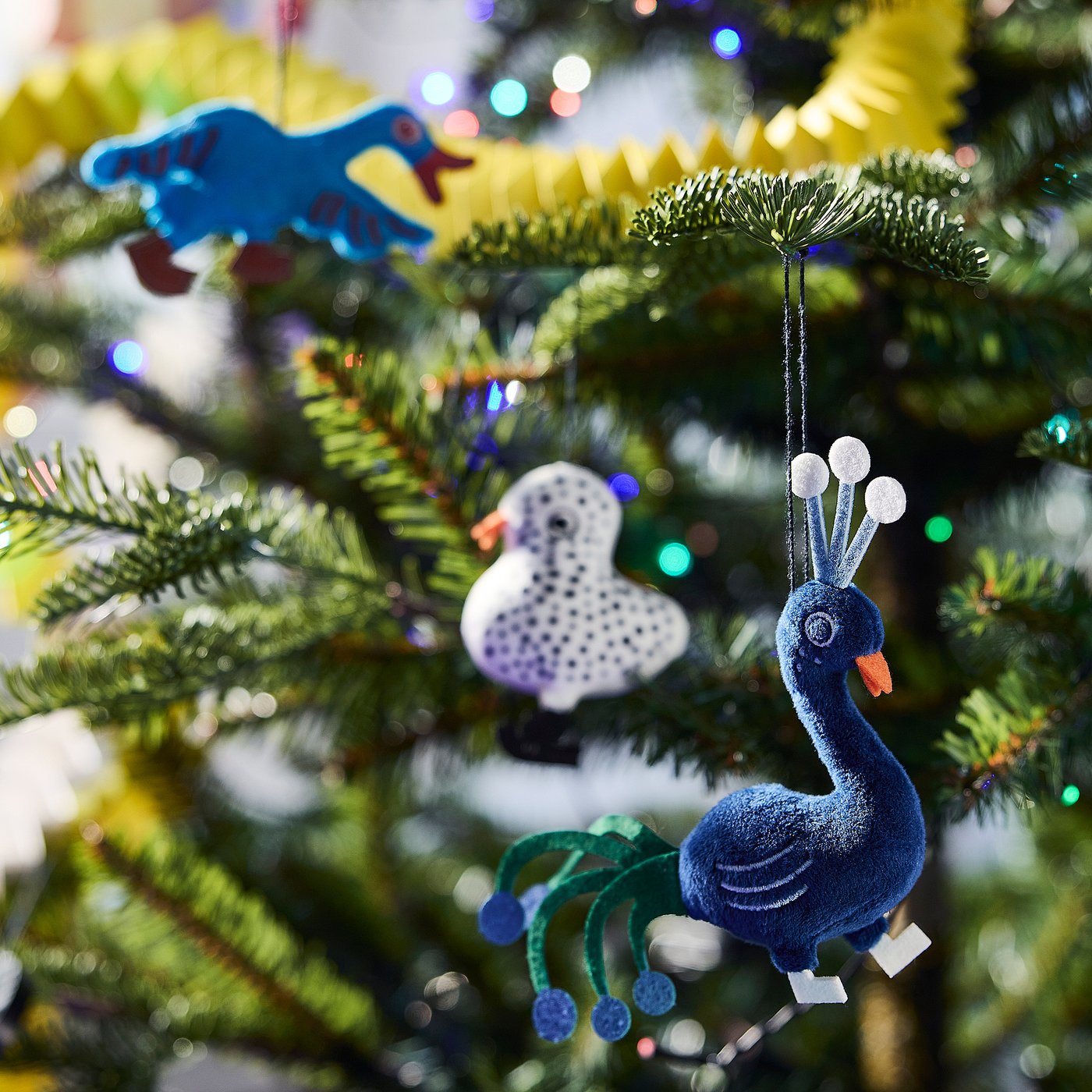 VINTERFINT tree ornament set of 3, birds/mixed colors - IKEA