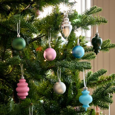 VINTERFINT Tree ornament set of 32, bauble mixed shapes/mixed colors