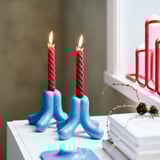 VINTERFINT Unscented taper candle, spiral red, 9 ¾ "
