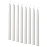 VINTERFINT Unscented taper candle, white, 9 ¾ "