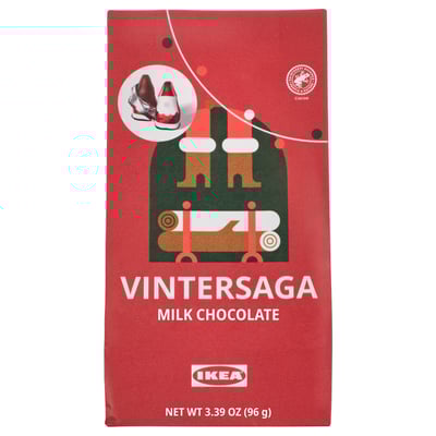 VINTERSAGA Bag of Chocolate Santas, Rainforest Alliance Certified, 3 oz