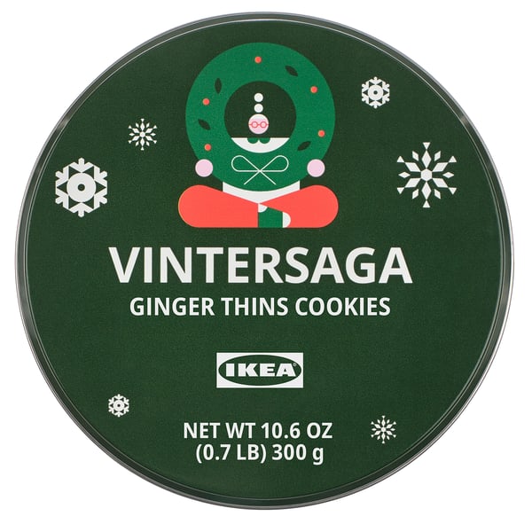 VINTERSAGA Ginger thins, 1 lb