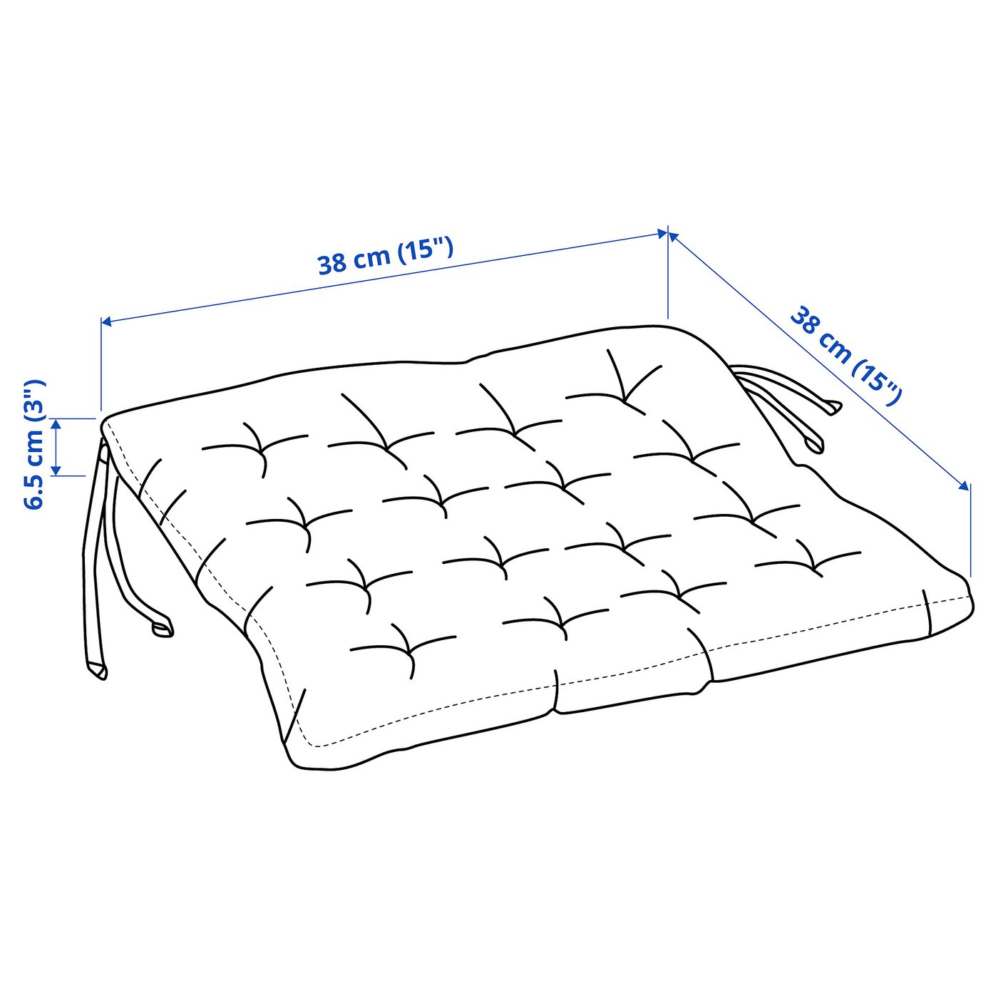 Chair pad, dark gray 5