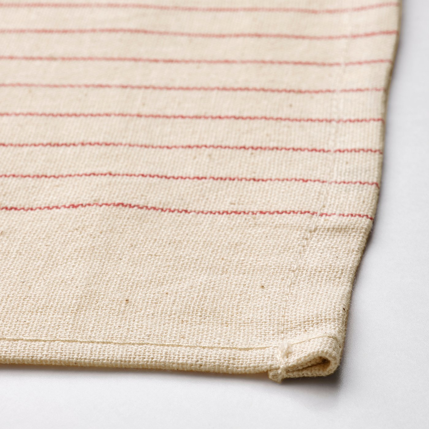 Napkin, stripe pattern red/natural 3