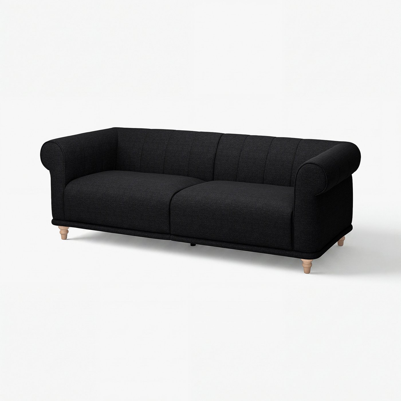 VISKAFORS sofa, Lejde anthracite/birch - IKEA