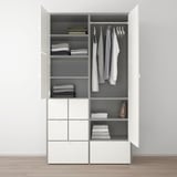 VISTHUS Wardrobe, gray/white, 48x23 1/4x85 "