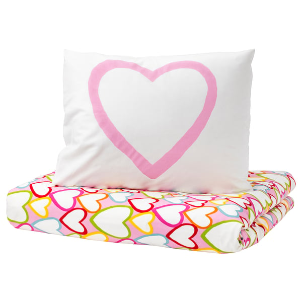 VITAMINER HJÄRTA Duvet cover and pillowcase(s), multicolor, Twin