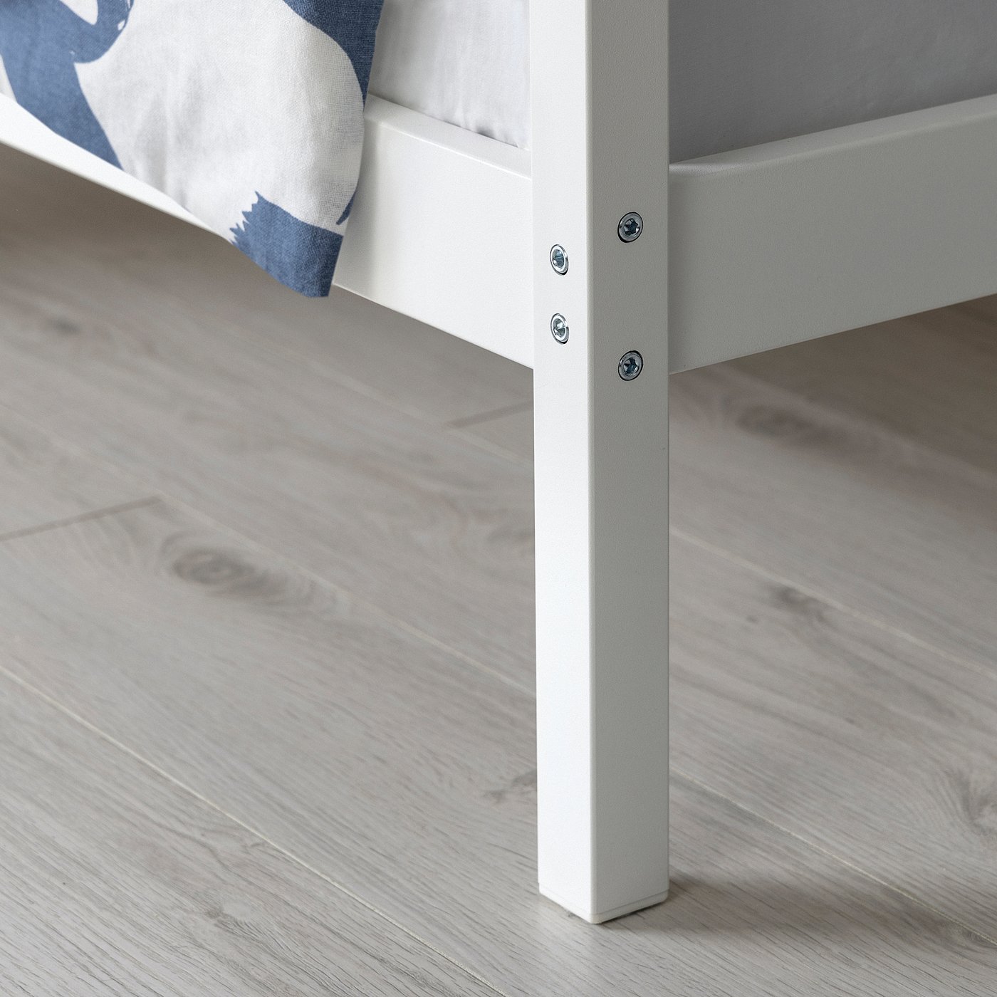 VITARNA four-poster bed frame, white Luröy/Skådis wood, Full - IKEA