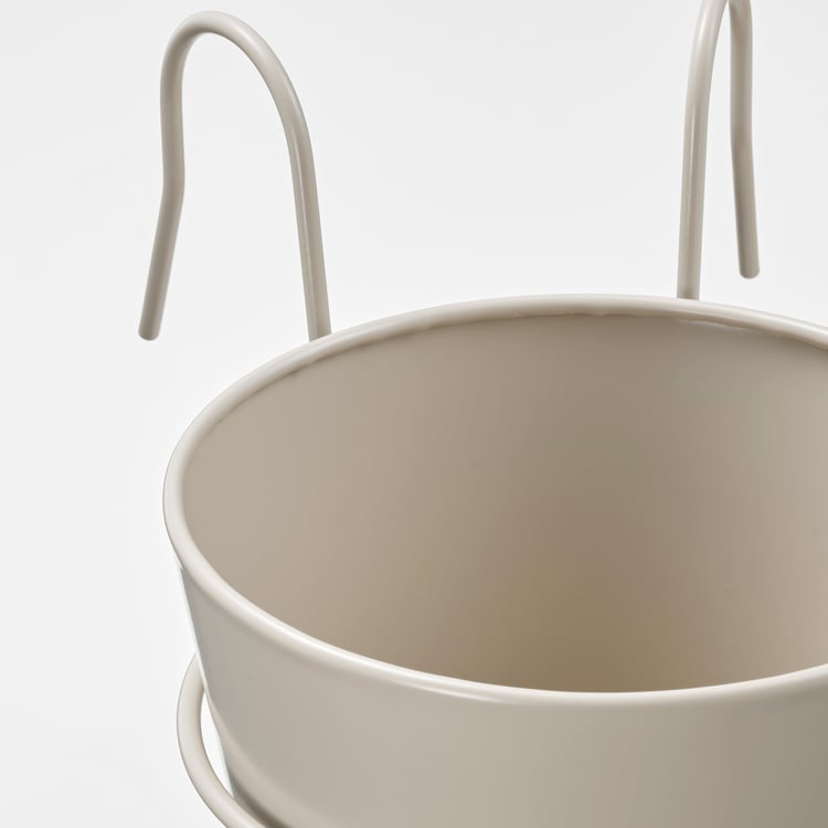 VITLÖK Plant pot with holder, indoor/outdoor beige, 6" IKEA
