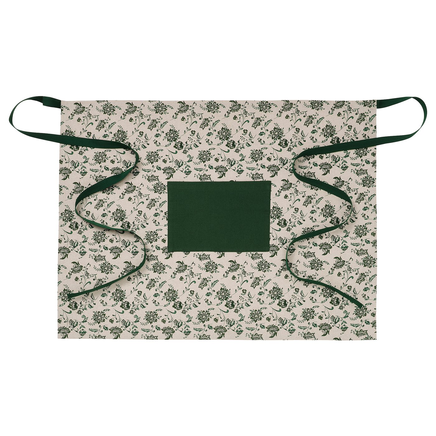 VITNOPPA waist apron, patterned/green, 31 ½x23 ½" IKEA