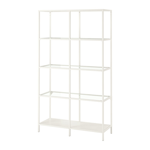 VITTSJÖ Shelf unit white/glass IKEA