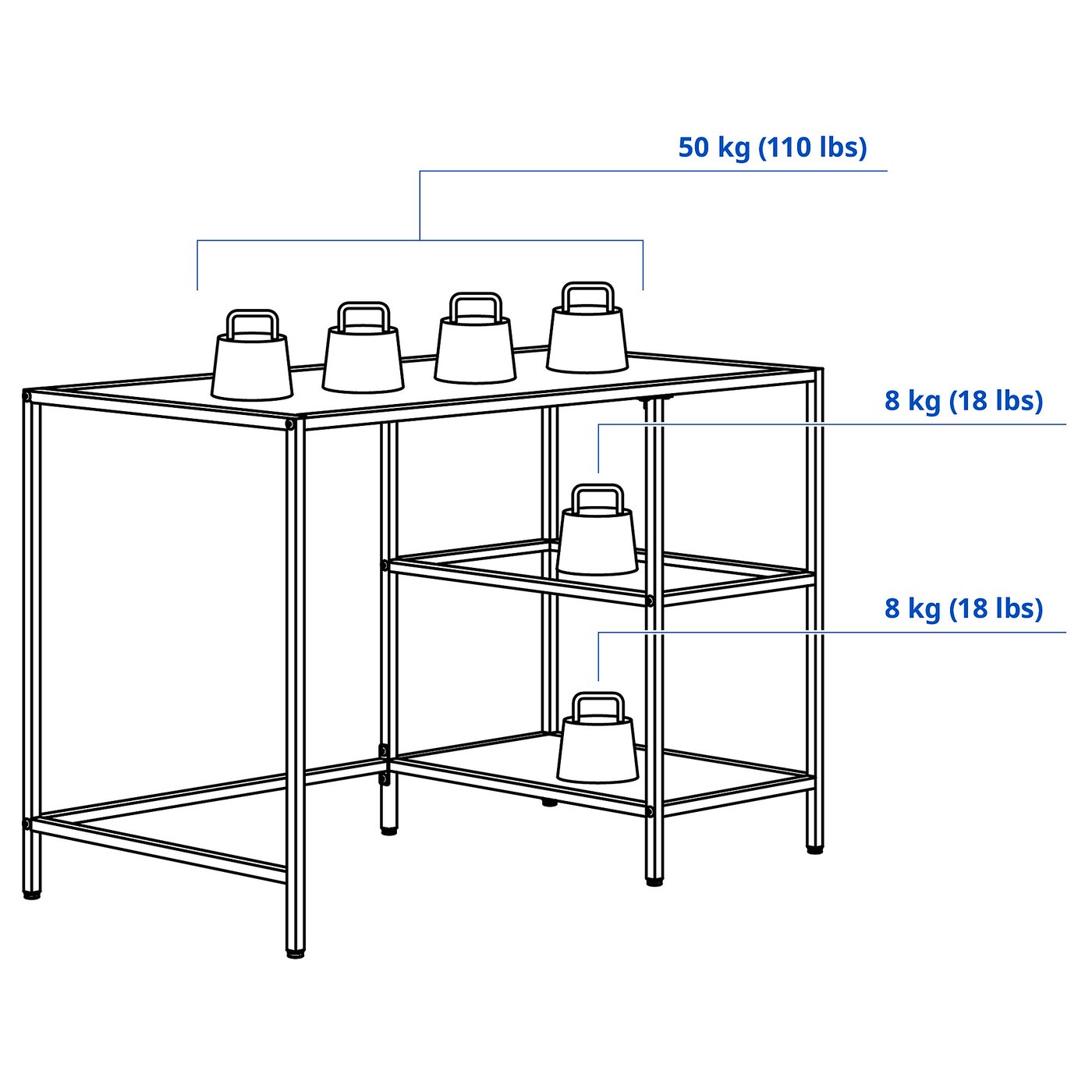 VITTSJÖ desk, black-brown/glass, 431/4x235/8