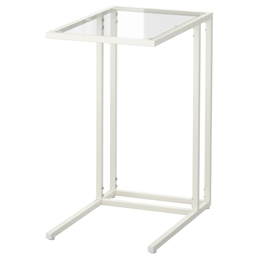 Laptop stand, white/glass