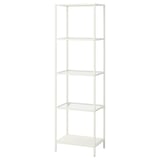 VITTSJÖ Shelf unit, white/glass, 20 1/8x68 7/8 "