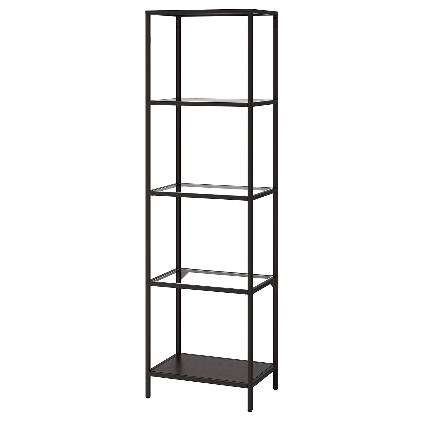Vittsjo Shelf Unit Black Brown Glass Ikea