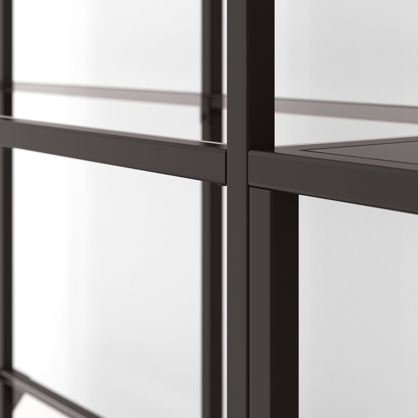 火の用心　IKEA Ocean vittsjo VITTSJÖ shelf unit, white/glass, 201/8x687/8