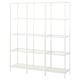 VITTSJÖ Storage combination, white/glass, 59 1/2x14 1/8x68 7/8 "