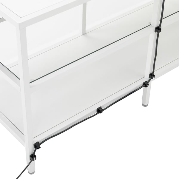 VITTSJÖ TV unit, white, glass, 39 3/8x14 1/8x20 7/8" IKEA