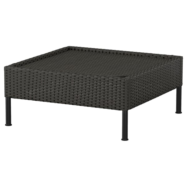 VITTSKÄR 1-seat section for modular sofa, plastic rattan outdoor/dark gray