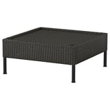 VITTSKÄR 1-seat section for modular sofa, plastic rattan outdoor/dark gray