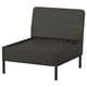 VITTSKÄR Modular easy chair, outdoor/plastic rattan dark gray