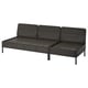 VITTSKÄR Sofa, outdoor/plastic rattan dark gray