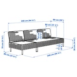 VITTSKÄR Sofa, outdoor/plastic rattan dark gray