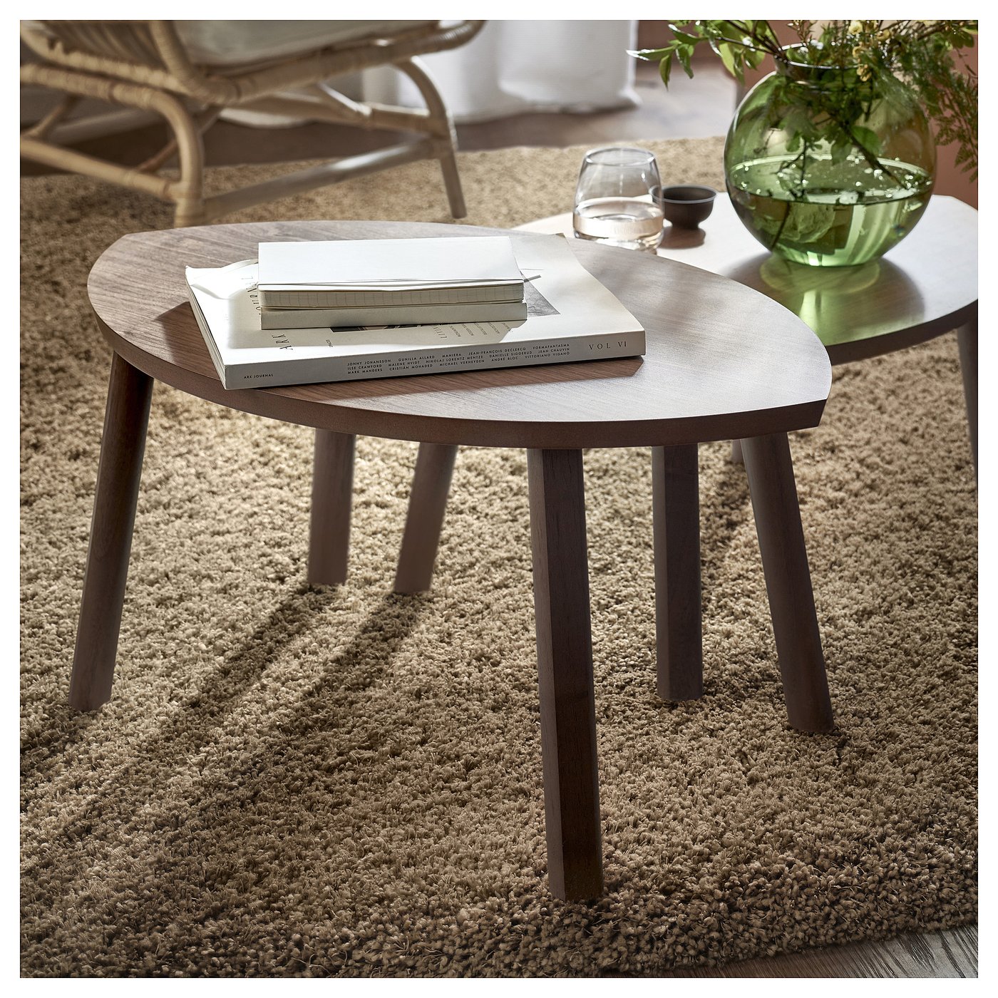 VOLLERSLEV rug, high pile, beige, 7'10