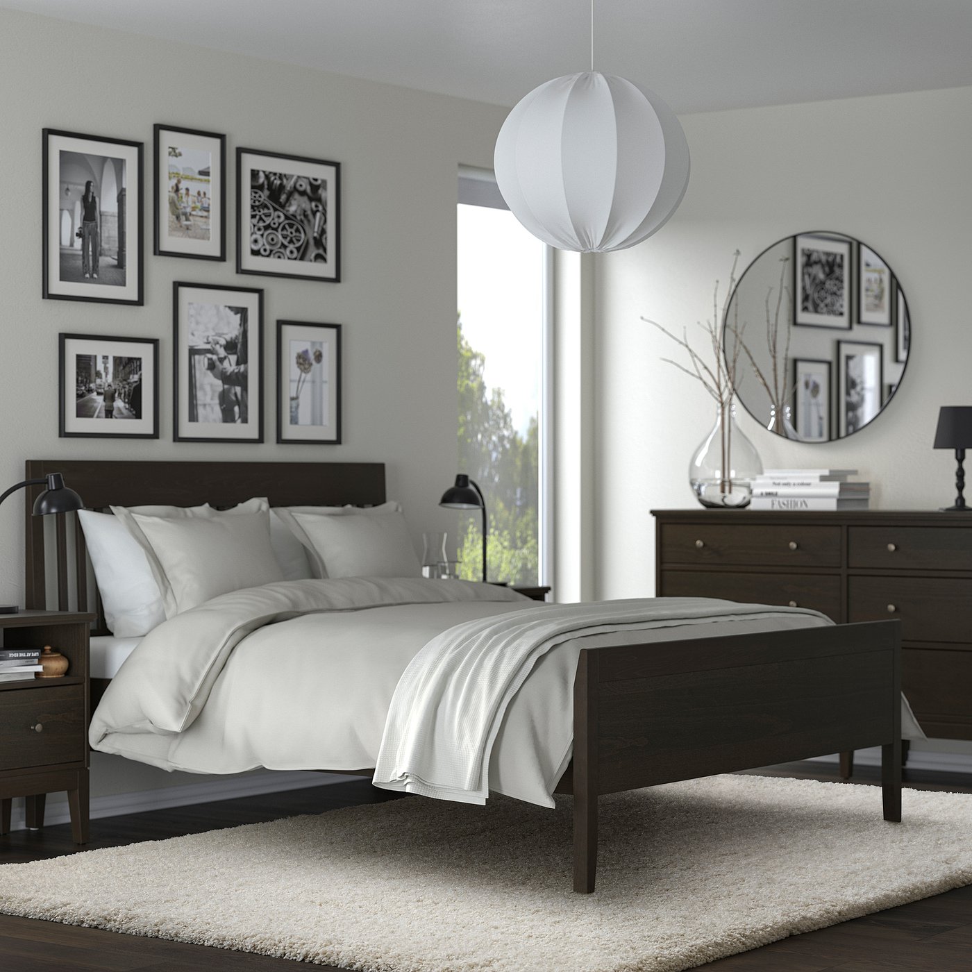 VOLLERSLEV rug, high pile, white, 6'7