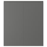 VOXTORP 2-p door/corner base cabinet set, left-handed dark gray, 13x30 "
