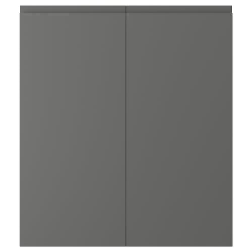 VOXTORP dark grey cabinet fronts, sleek and modern with minimalist design, smooth finish.