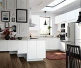 VOXTORP 2-p door/corner base cabinet set, right-handed matte white, 13x30 "